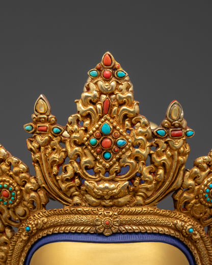 Traditional Chenrezig Statue | Gold Fire-Gilded Tibetan Buddhist Art