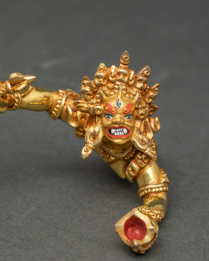 Handcrafted Yamantaka with Consort Statue | Buddhist Tantra Art