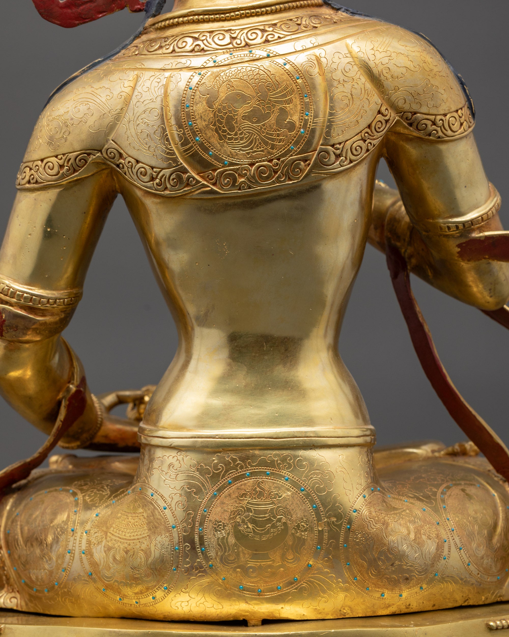 Tibetan Vajrasattva Statue | 24K Gold-Gilded Buddhist Purification Deity