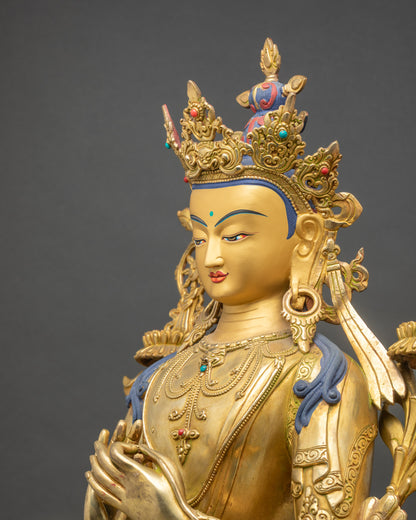 Maitreya Buddha Statue – Himalayan Buddhist Meditation Shrine Decor