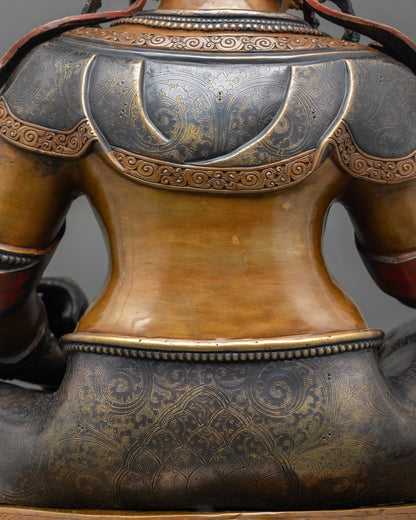 Nepalese Dzambhala Statue | Copper Craft for Wealth & Abundance