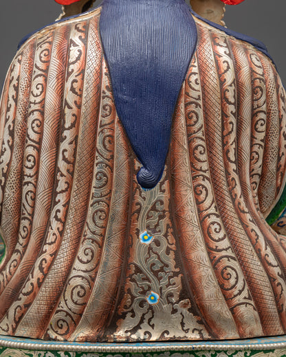 Colorful Guru Padmasambhava Statue | Hand-Painted Artwork from Nepal