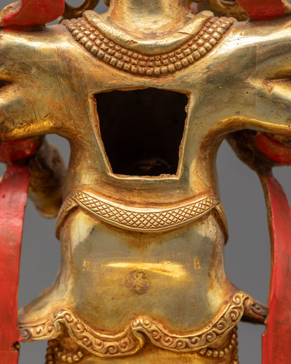 Protector White Mahakala Statue | Tibetan Buddhist Mahakala Idol