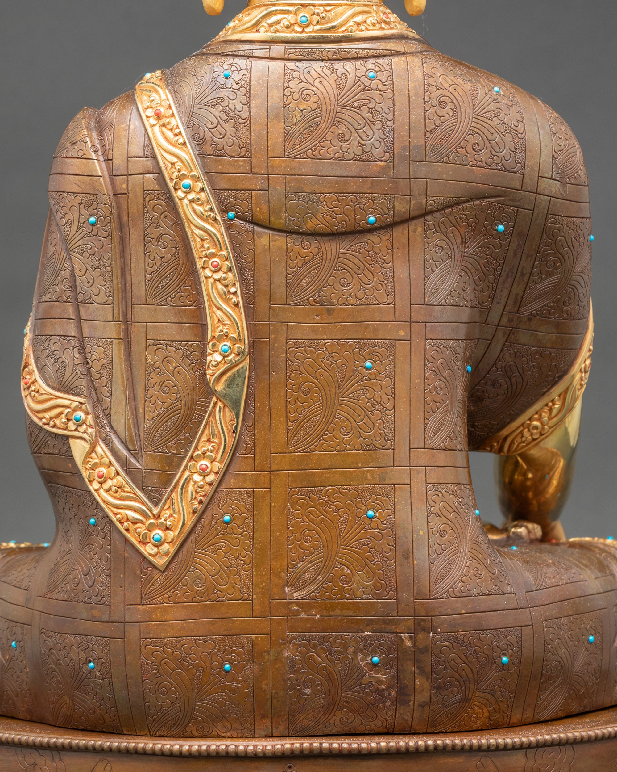 Handcrafted Buddha Statue | 24K Gold Fire-Gilded Buddhist Sculpture