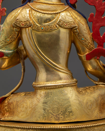 Illuminate Your Sacred Space with Green Tara Sculpture | Nepalese Idol