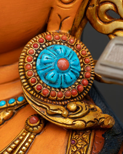 Manjushri Statue |  Hand-Painted Buddhist Artwork