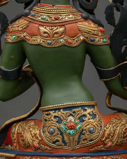 Beautiful Green Tara Statue | Buddhist Compassionate Deity