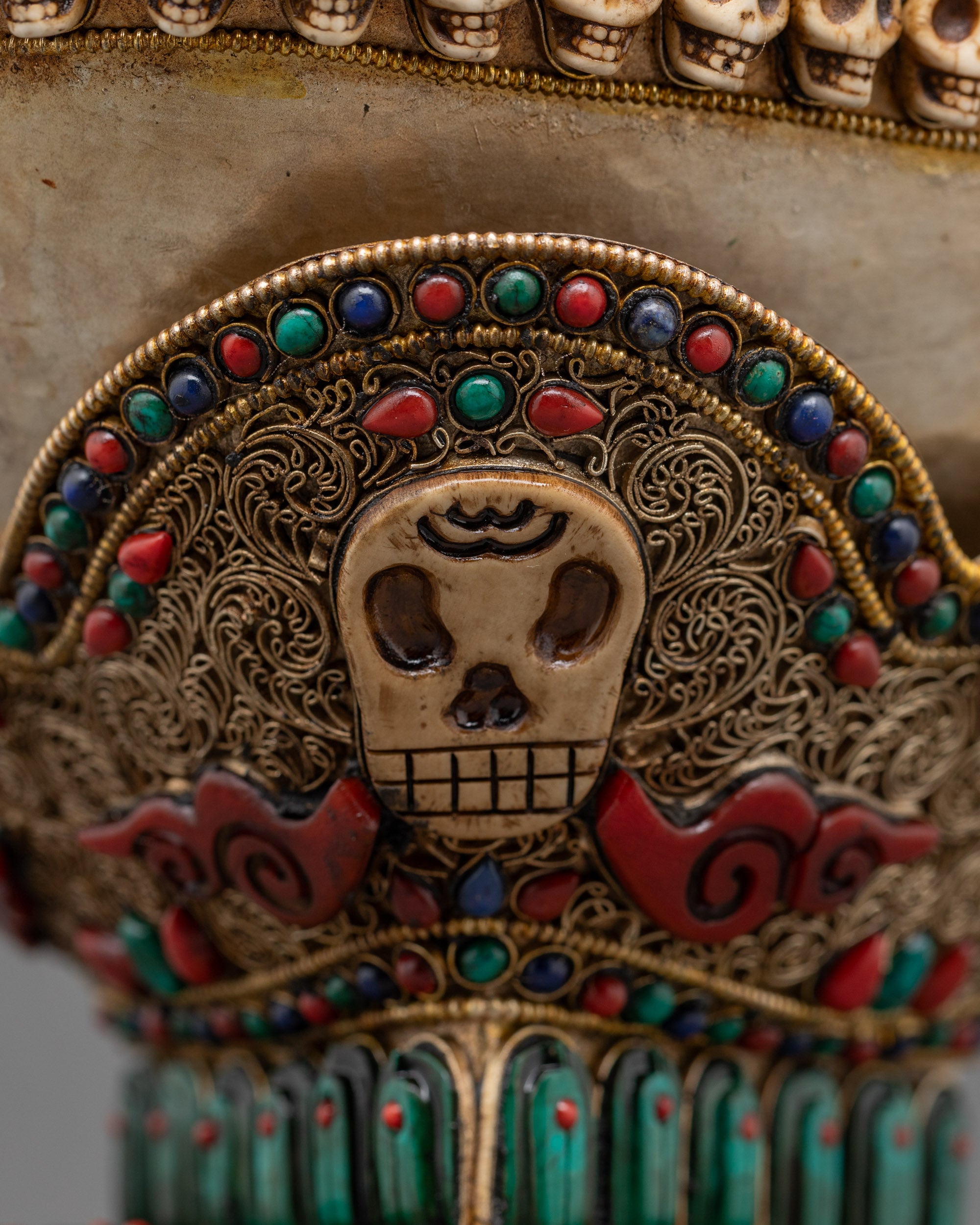 Sacred Tibetan Ritual Kapala Set | Handcrafted Skull Cups for Vajrayana