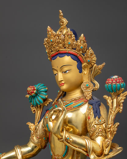 Divine Green Tara Statue | Authentic Sculpture for Spiritual Practices