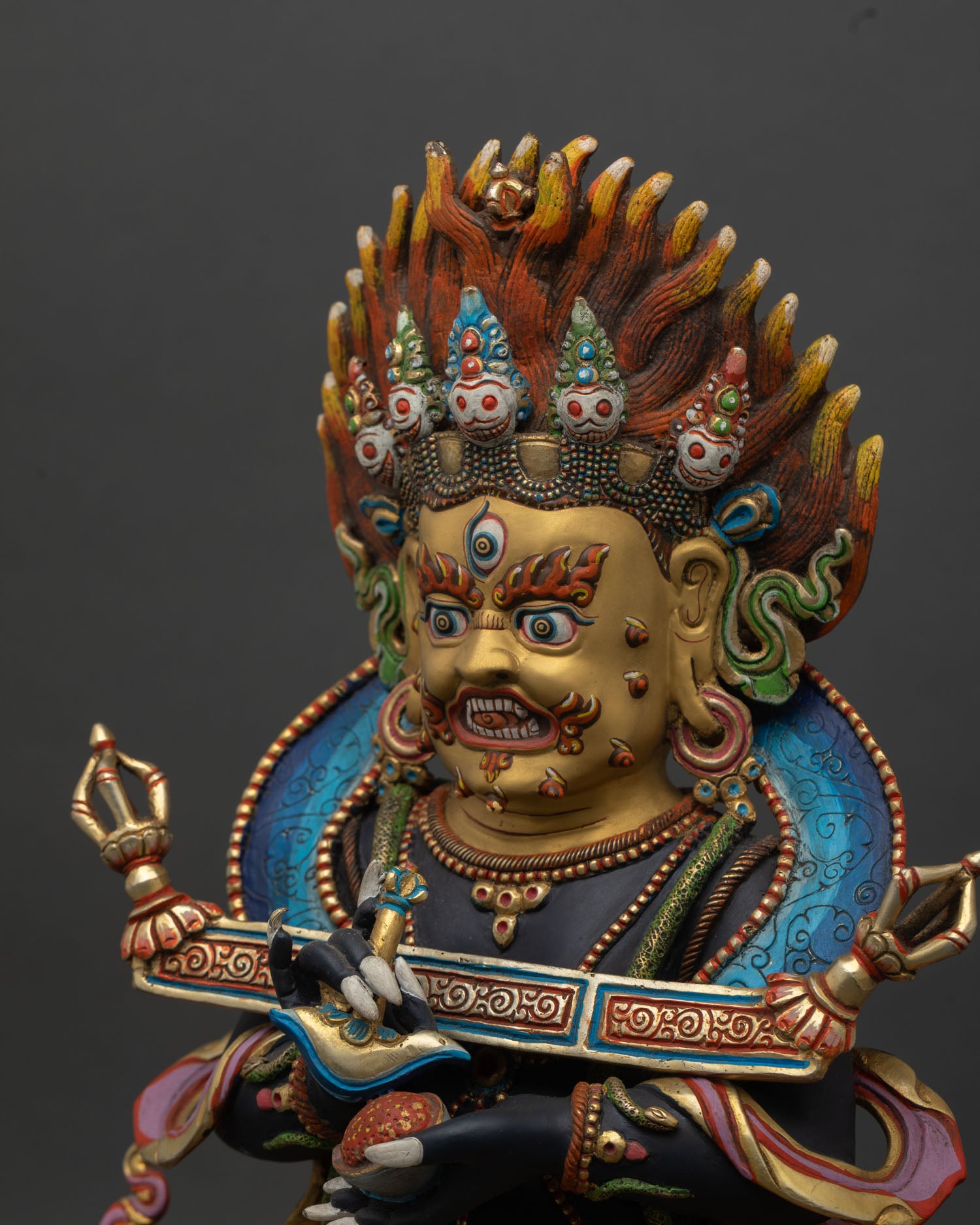 Sakya Mahakala Statue | Sacred Nepalese Artwork