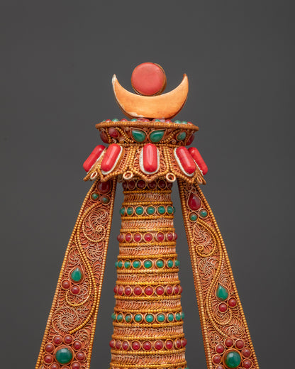 Shop Handmade Tibetan Stupa | Golden Buddhist Monument Nepal