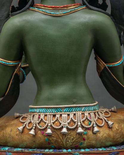 Large Green Jetsun Dolma Statue | Female Bodhisattva of Compassion