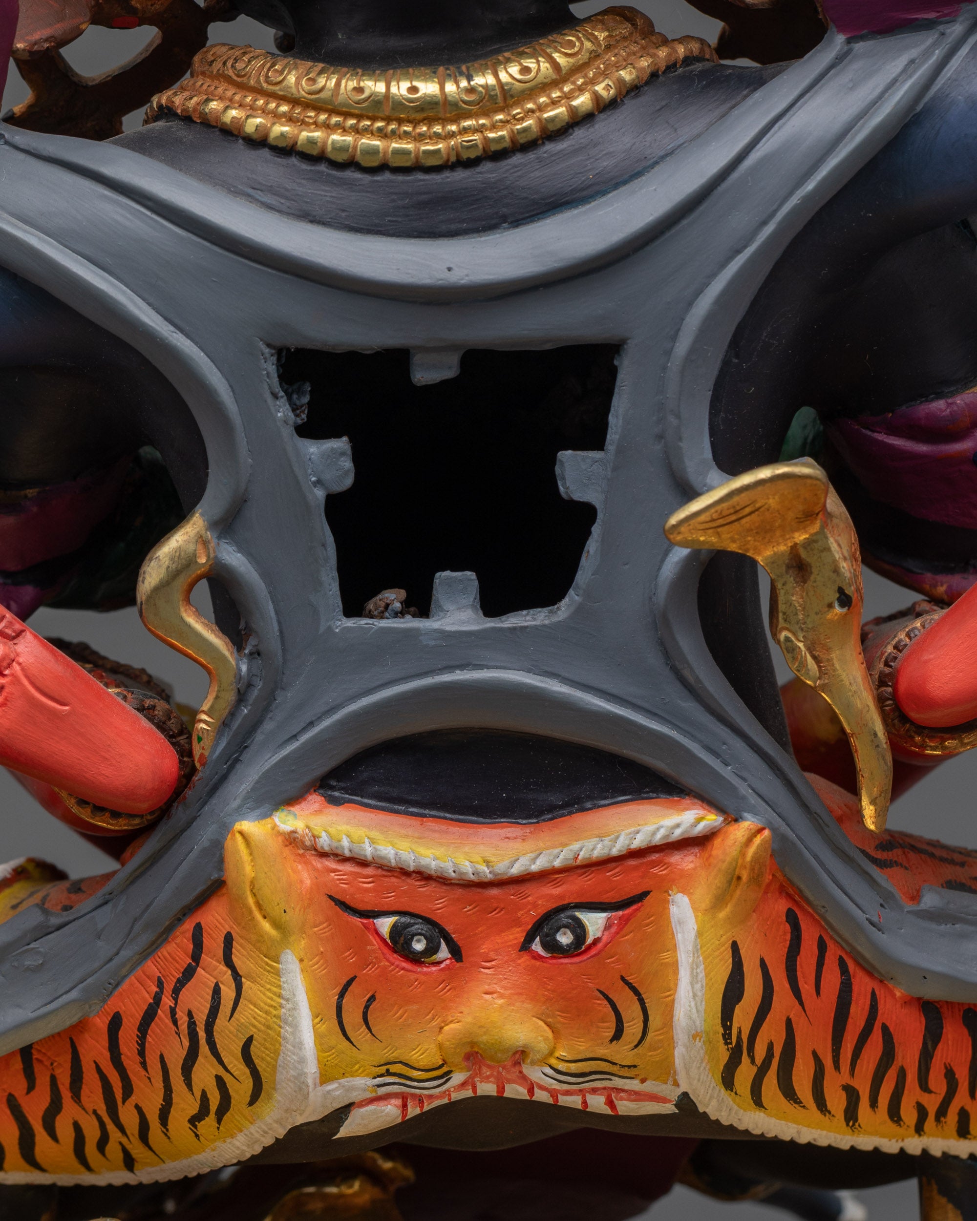 Tibetan Four-Armed Mahakala Statue | Authentic Nepalese Buddhist Art