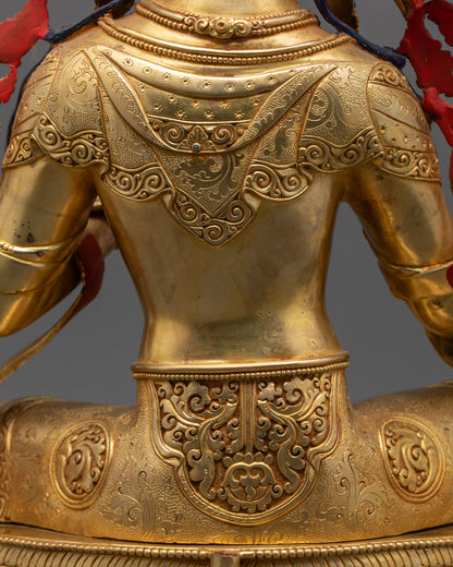 Premium Serene Green Tara Sculpture | Goddess of Mercy & Enlightenment