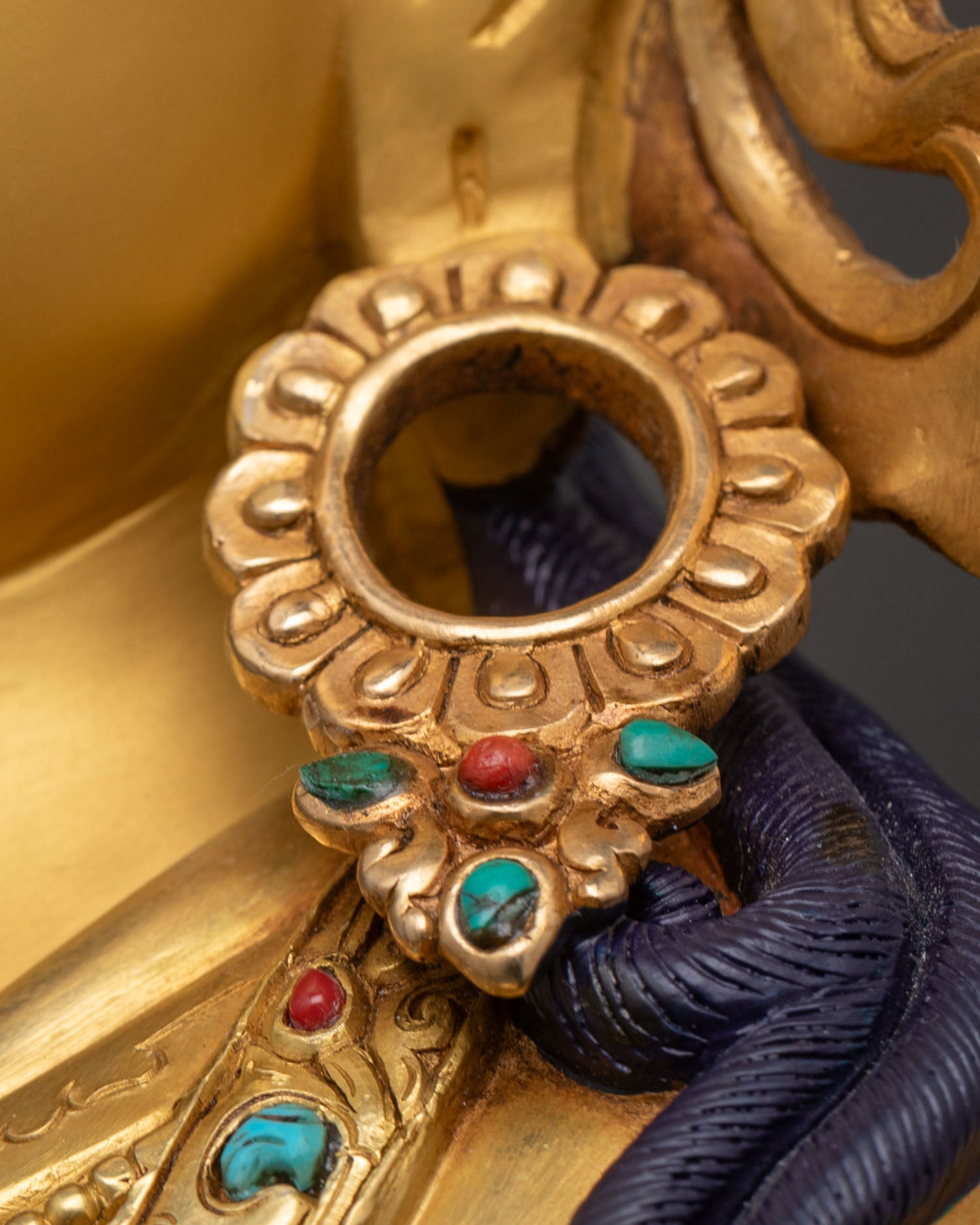 Big Guru Rinpoche Statue | 24K Gold Fire-Gilded Copper Figurine