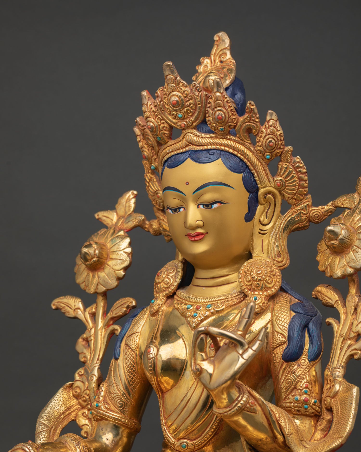 Green Tara Statue | Hand-Carved Nepalese Artwork