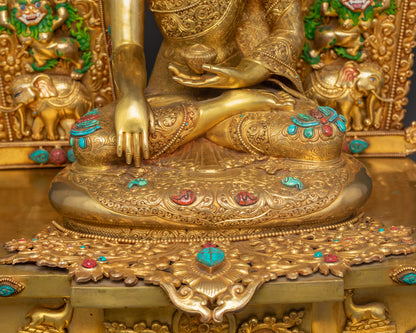 Shakyamuni Buddha Enthroned: Symbol of Enlightenment and Compassion