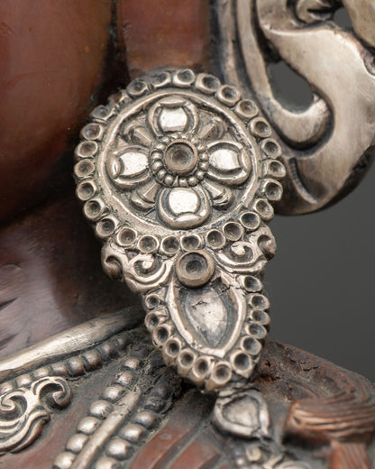 White Tara Statue – Handmade Copper Art from Nepal