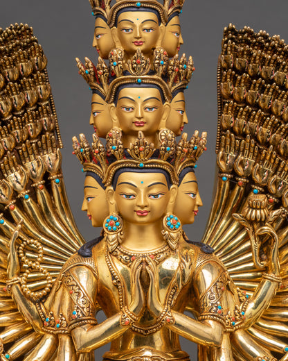 1000 Armed Chenrezig Statue | Sahasrabhuja Avalokiteshvara Sculpture