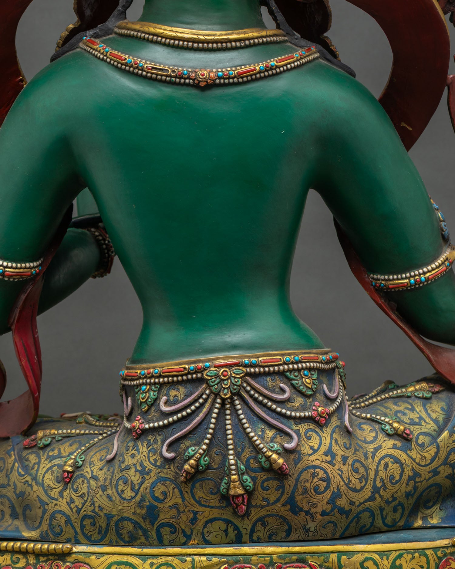 33 Inch Tall Green Tara Statue | Traditionally Crafted Buddhist Figure