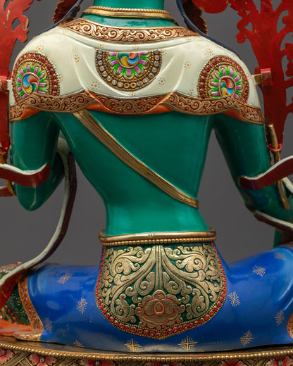 22" Mother Green Tara Statue for Altar | Tibetan Buddhist Sculpture