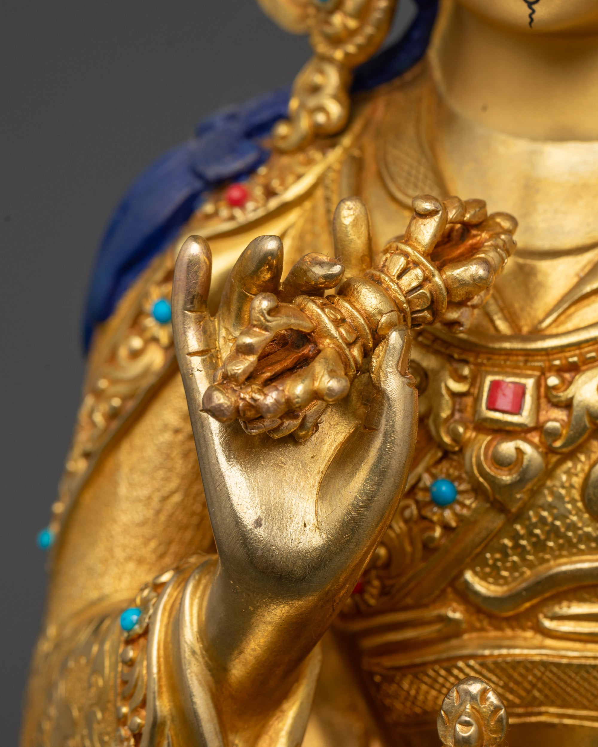 24K Gold-Gilded Tsokye Dorje Set | Traditional Lost-Wax Casted Statues