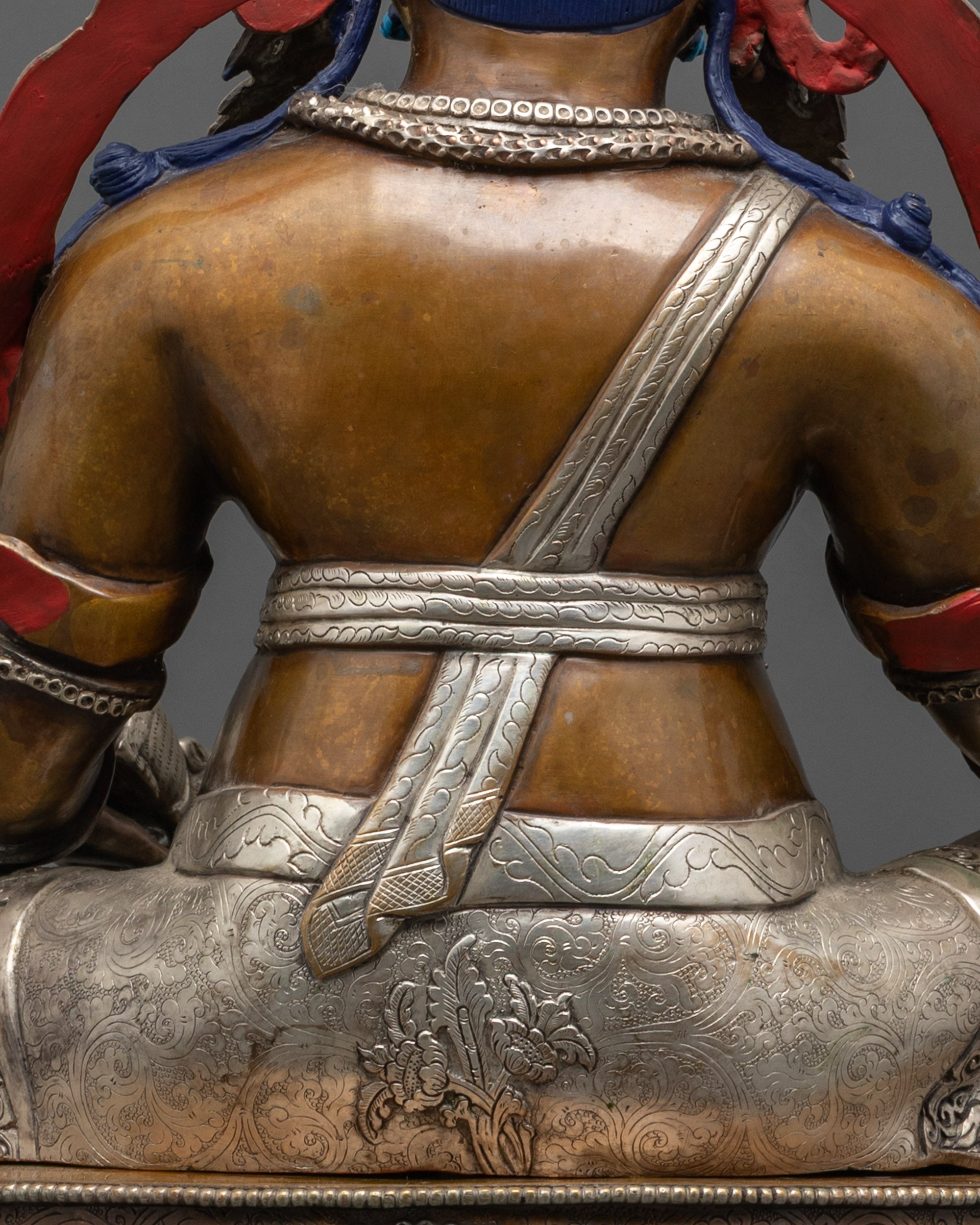 Vajrayana Dzambhala Sculpture | 24K Gold-Gilded Face of Wealth God Jambhala