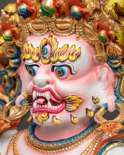 Sacred Shadbhuja Sita Mahakala Statue | Nepalese Buddhist Art
