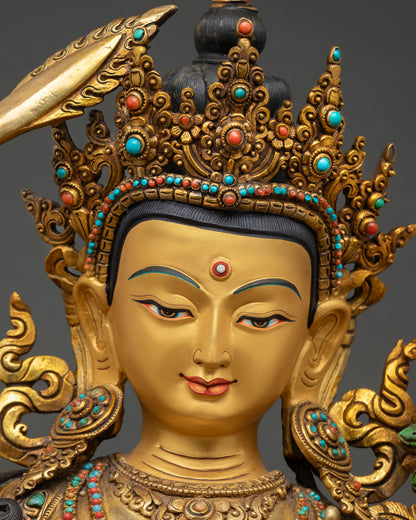 Manjushree Bodhisattva | Traditional Nepalese Buddhist Sculpture