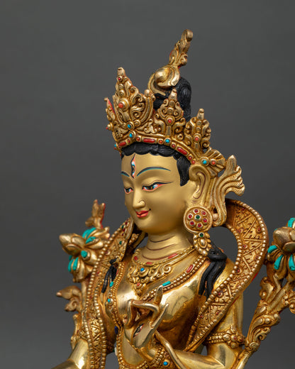 White Tara Statue | Handmade Nepalese Spiritual Artwork