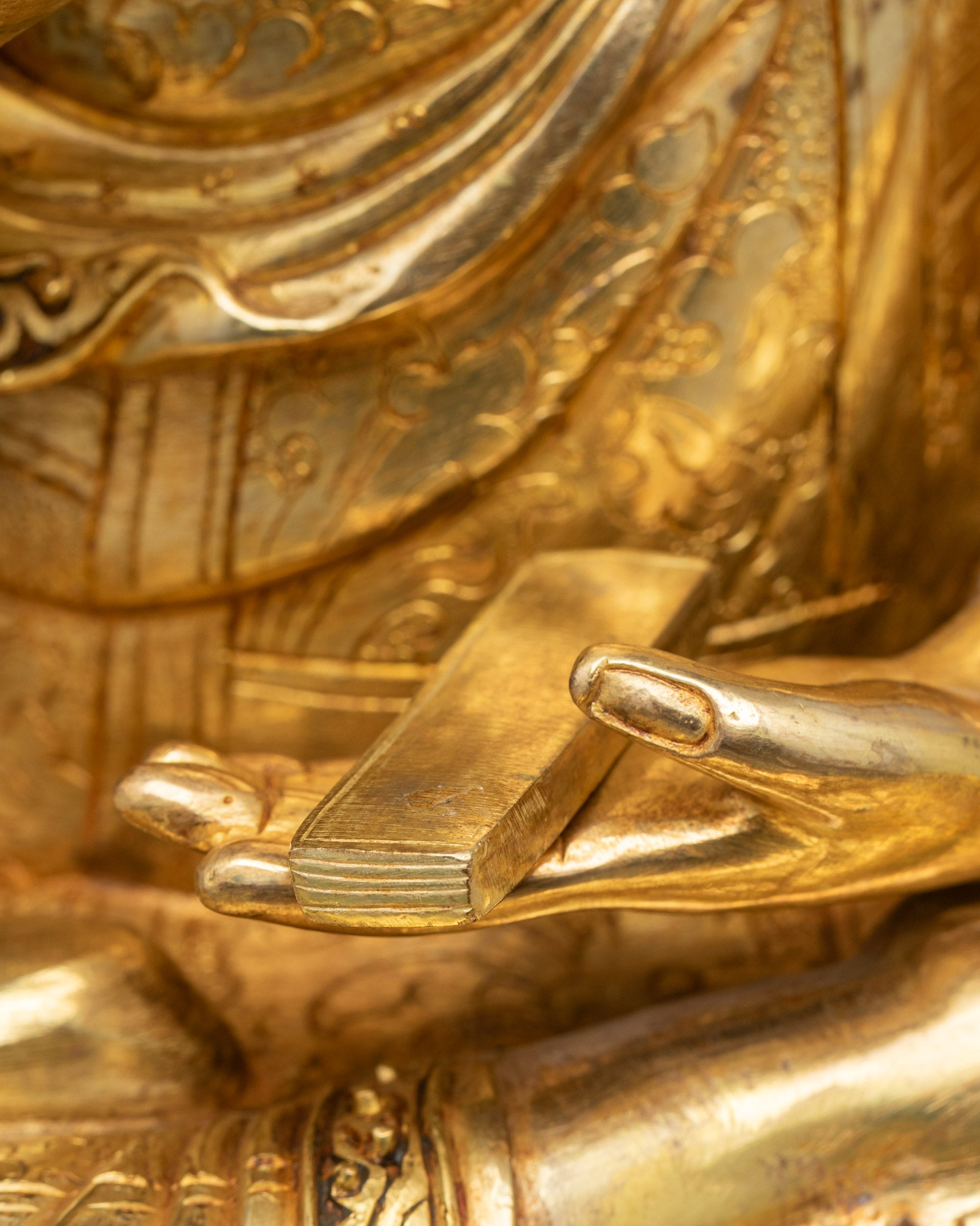 Buddhist Master Tsongkhapa - Handmade Statue Set from Nepal