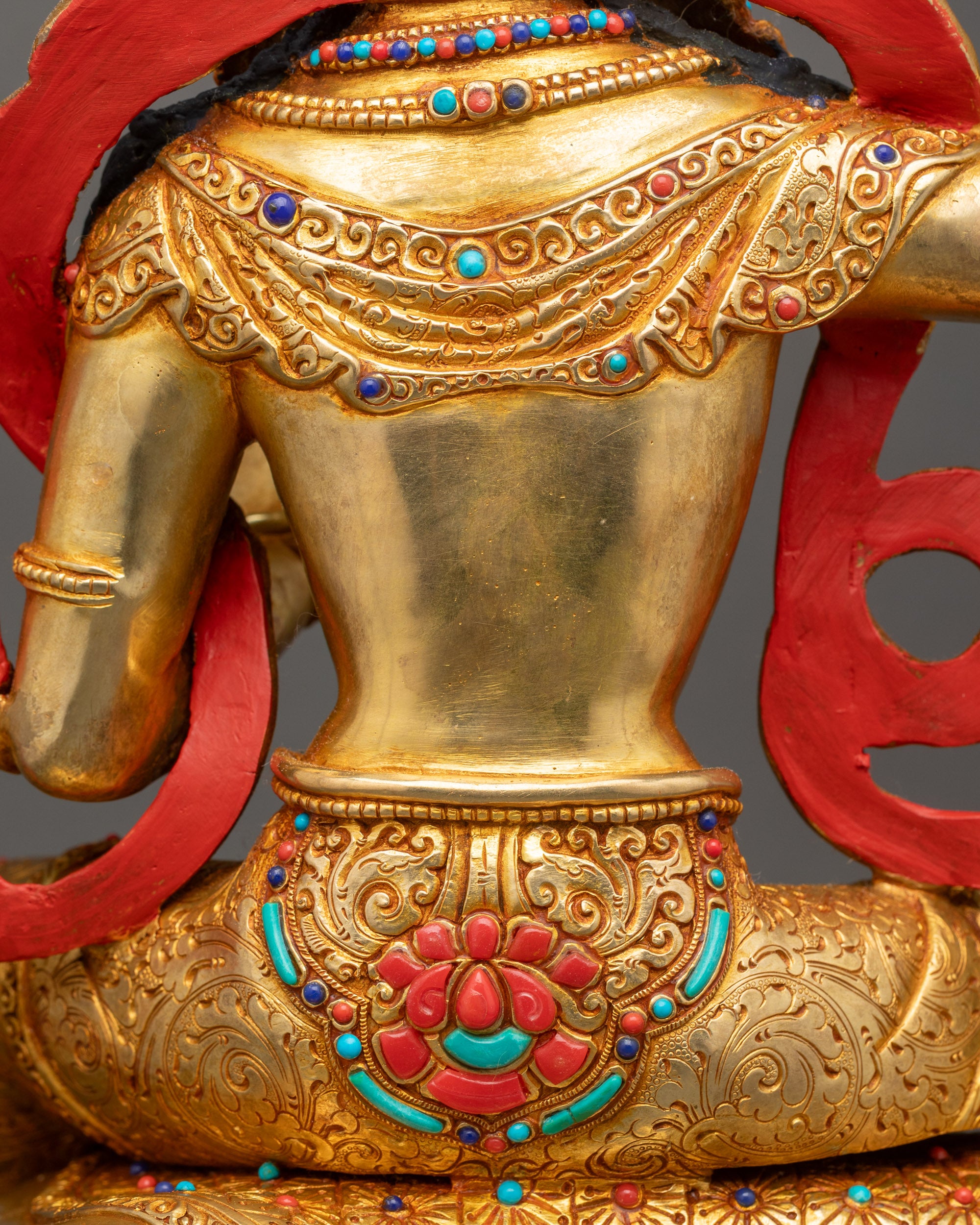 Simhanada Manjushri Statue | Lion’s Roar Wisdom Deity Sculpture