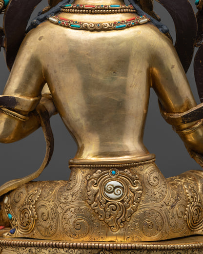 Premium Green Tara Sculpture | Buddhist Goddess of Swift Protection