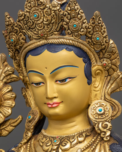 18" Meditation Statue of Mother Green Tara | Blessings of Compassion