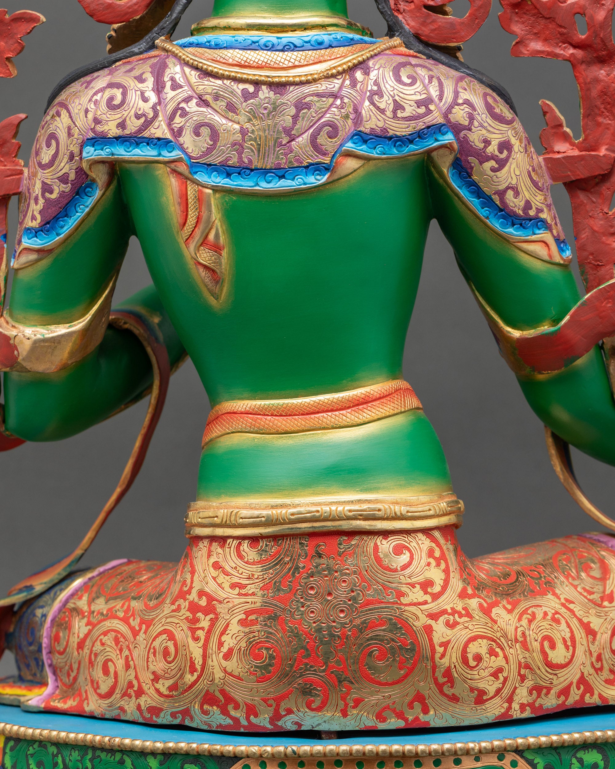 Compassionate Jetsun Dolma Statue | Hand-Painted Tibetan Artwork