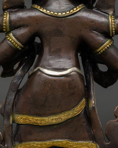 White Mahakala Statue