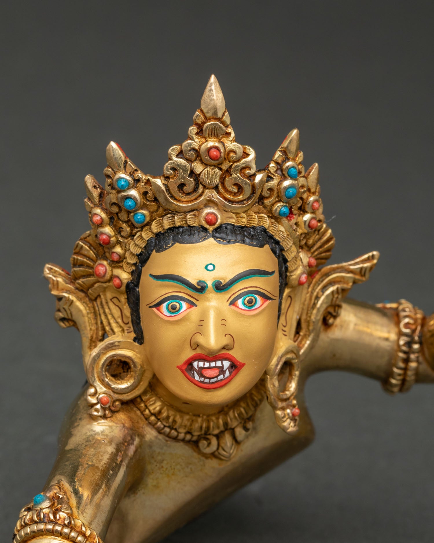 Red Dzambhala Statue | Powerful Buddhist Wealth Deity