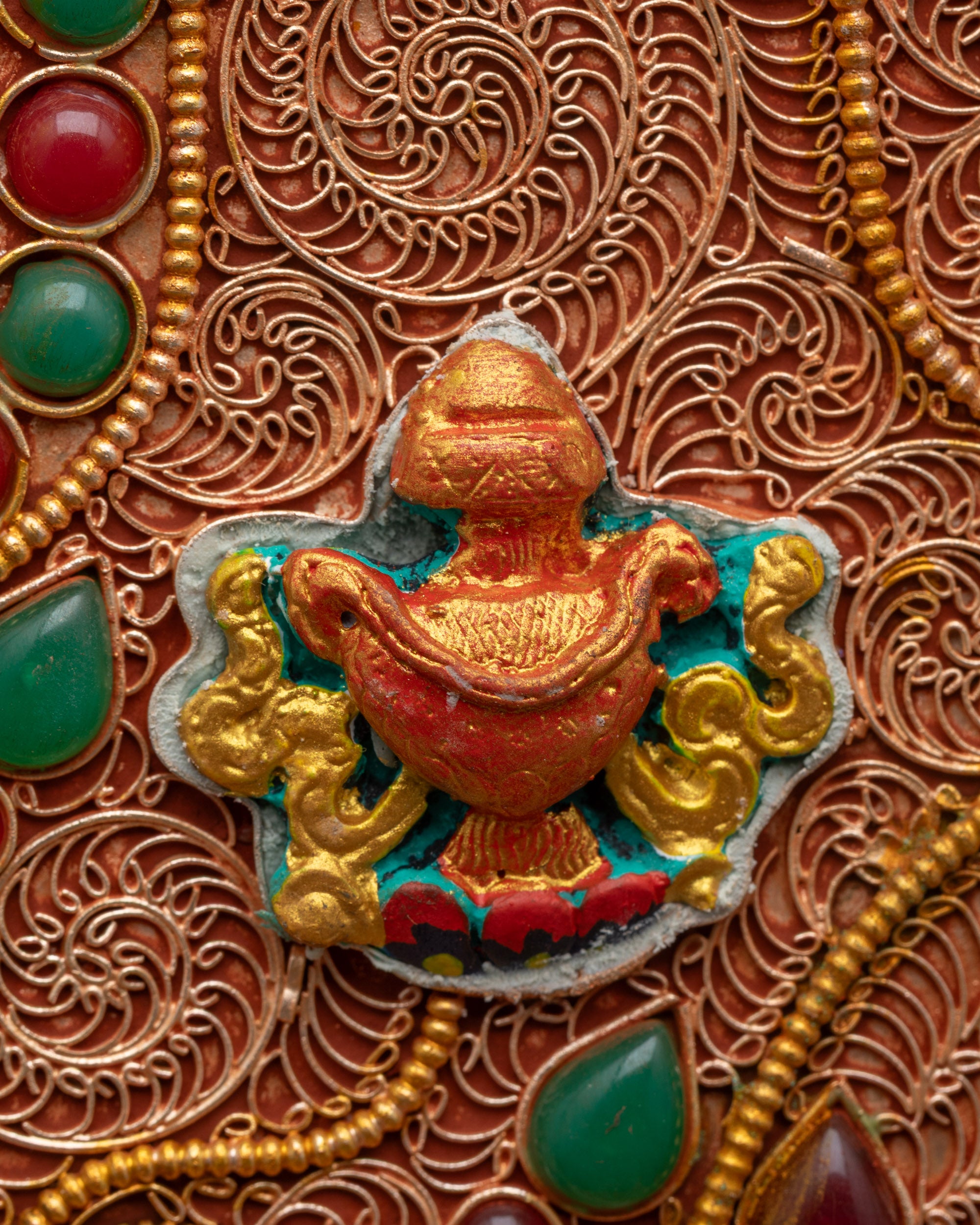 13" Enthroned Bishwo Vajra | Handcrafted Nepalese Ritual Artifact