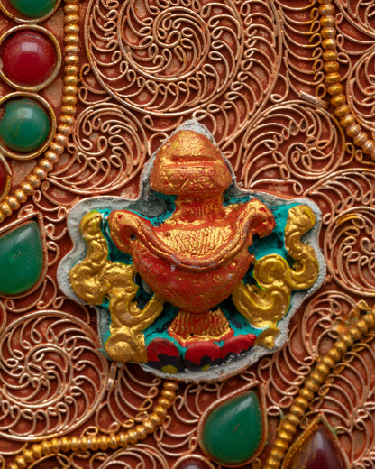 13" Enthroned Bishwo Vajra | Handcrafted Nepalese Ritual Artifact