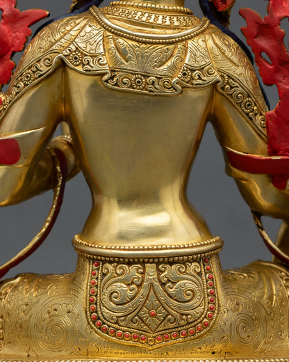 High-End Green Tara Statue | Traditional Nepalese Craftsmanship