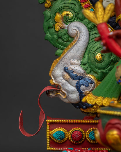 Indoor Ganesh on Throne Statue | Traditional Buddhist Art of Nepal