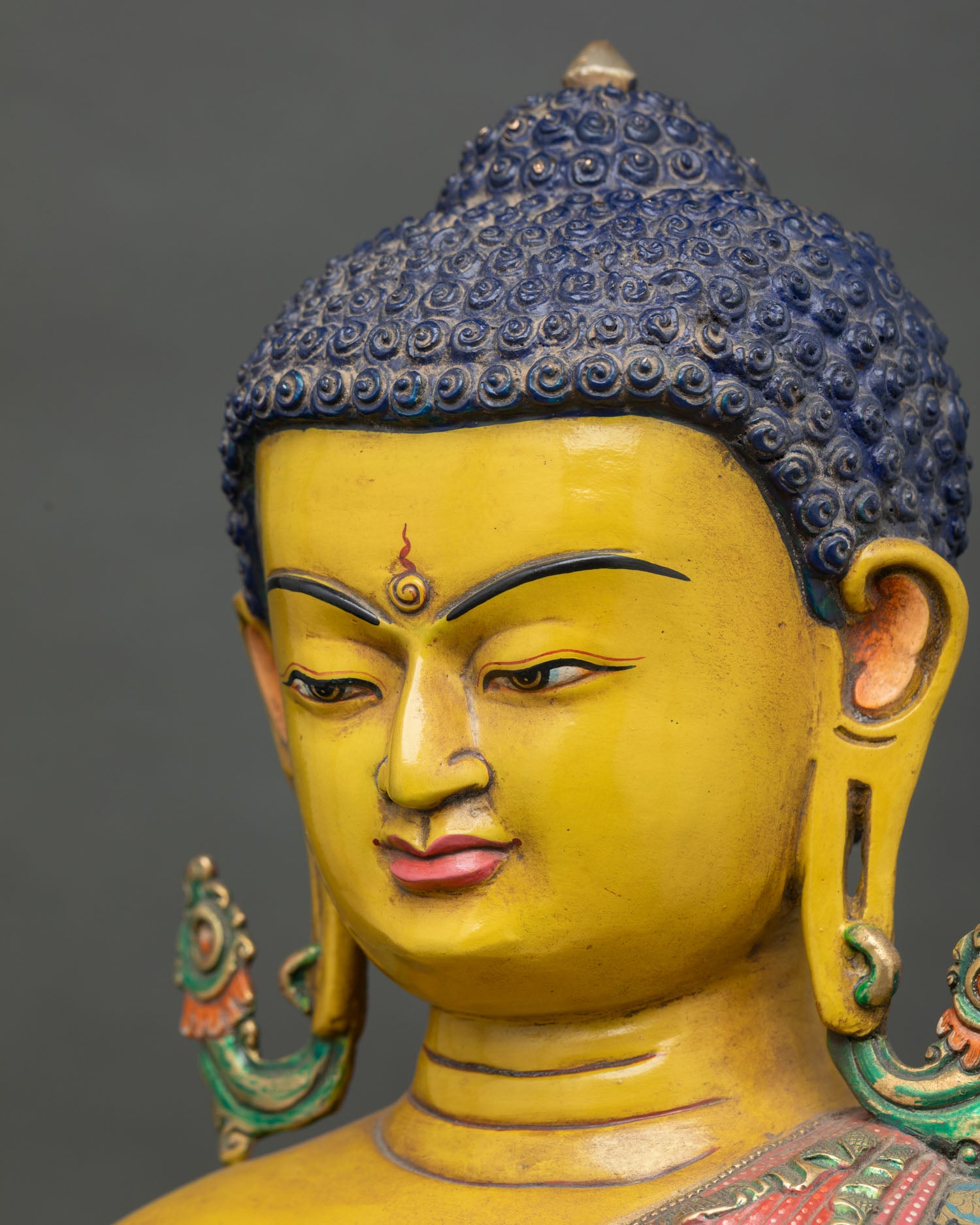 Hand-Painted Shakyamuni Buddha Statue | Buddhist Art
