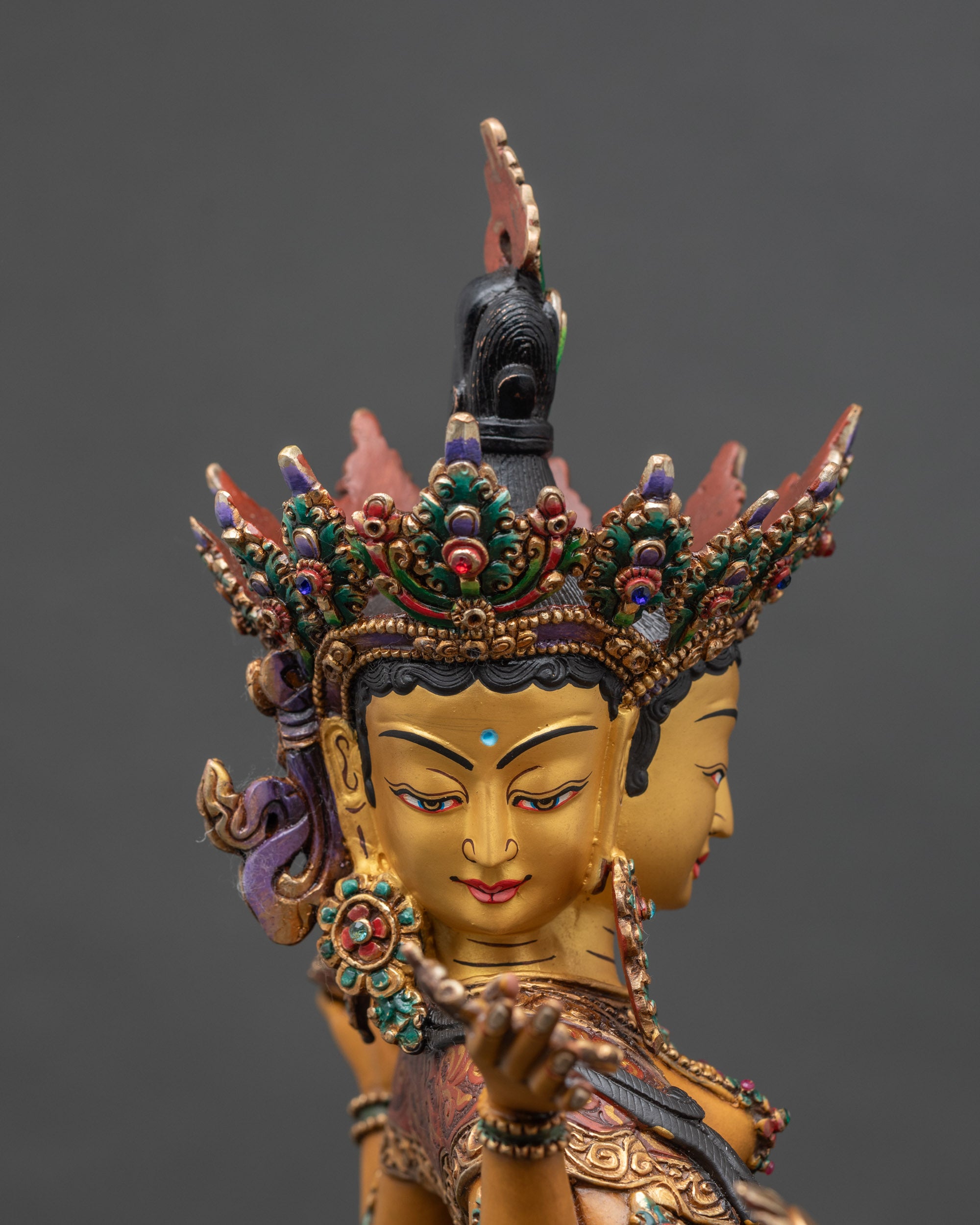 Sacred Vasudhara Statue - Goddess of Prosperity and Blessings