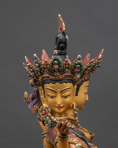 Sacred Vasudhara Statue - Goddess of Prosperity and Blessings