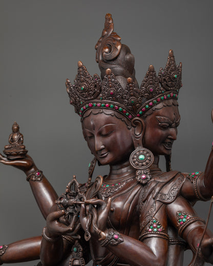 Oxidized Namgyalma (Usnisavijaya) Statue | Traditional Protector Deity