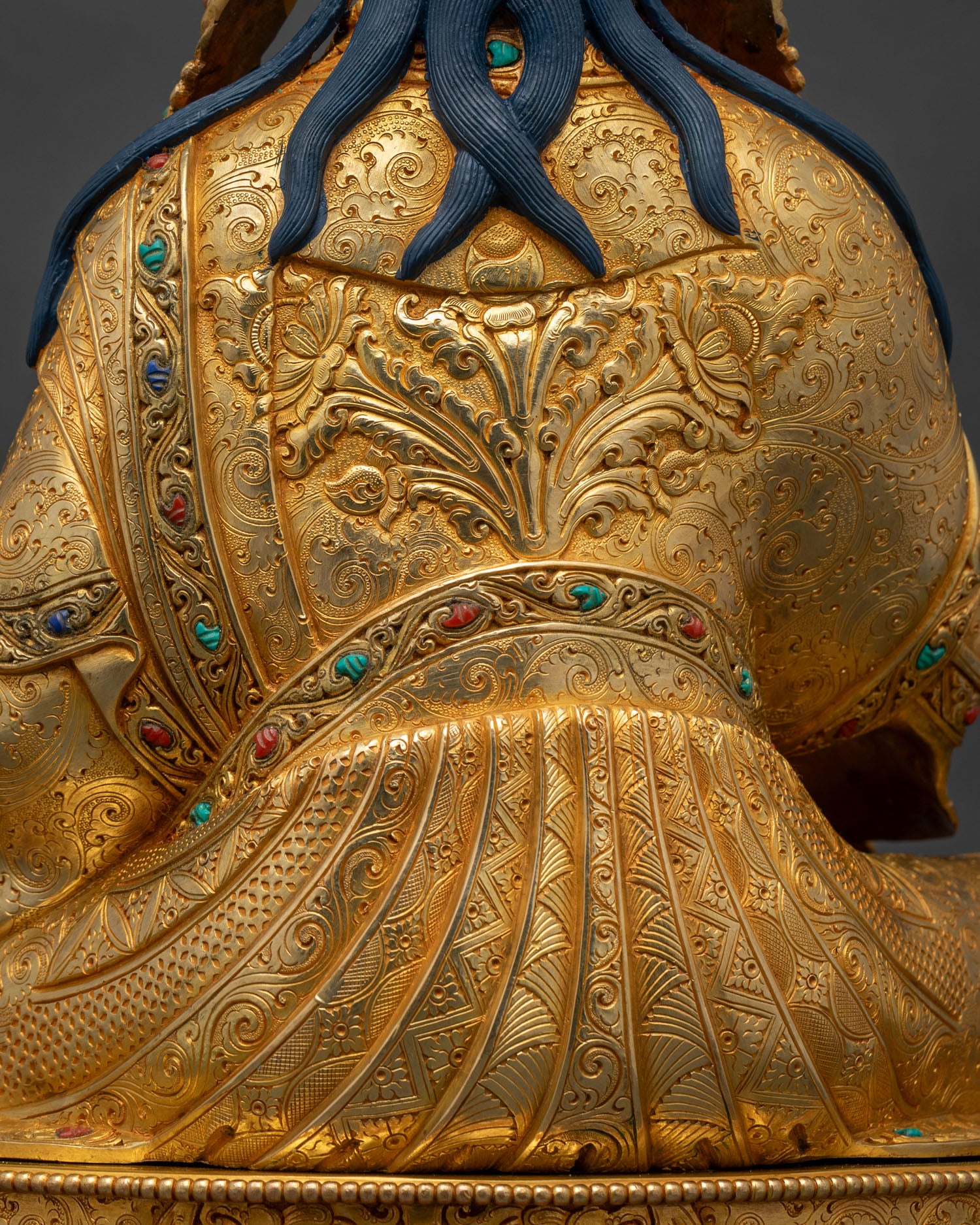 Guru Norlha Statue | Luxuriously Gold Fire-Gilded Copper Sculpture