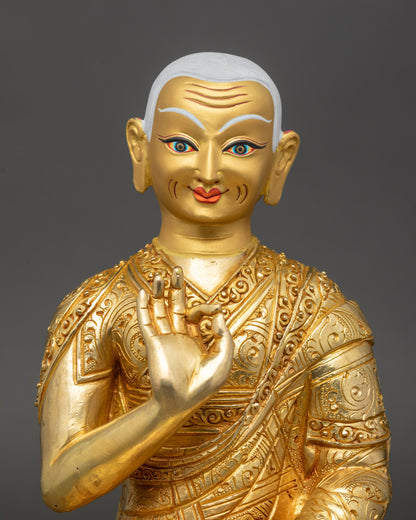 Lama Tsongkhapa Statue Set | Handmade Himalayan Sculptures