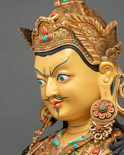Guru Rinpoche Statue | Traditional Lost-Wax Cast Art from Nepal