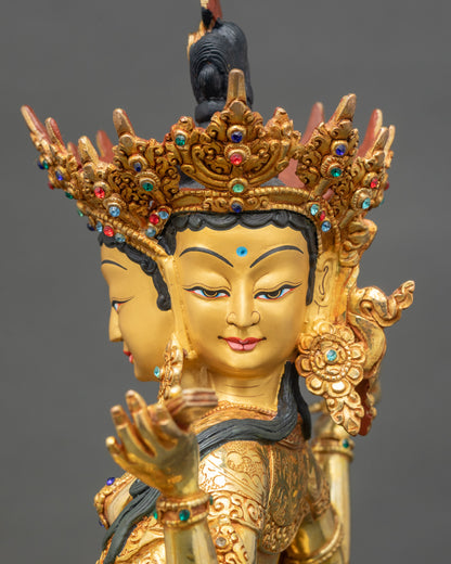Vasudhara Statue - Buddhist Goddess of Prosperity  and Abundance