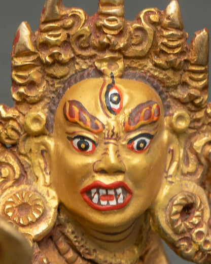 Hevajra Statue | Traditional 24K Gold Gilded Buddhist Art